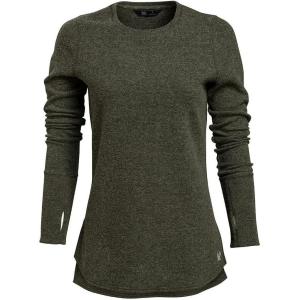 imageVortex Womens Active Casual Fall Cozy Knit Baselayer Thumbholes Front Country Thermal PulloverOlive