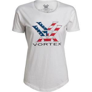 imageVortex Womens Stars and Stripes Short Sleeve ShirtsWhite