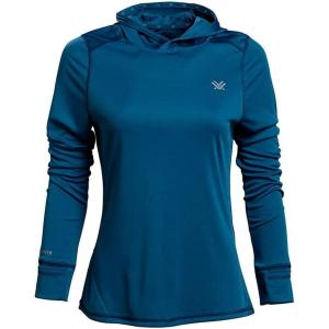 imageVortex womens Womens Sun Slayer Moisturewicking 50 Upf Sunprotective Highperformance Polyester HoodieDark Blue