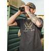 imageVortex Mens Turkey Core Logo Short Sleeve TShirtsCharcoal Heather