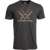 imageVortex Mens Turkey Core Logo Short Sleeve TShirtsCharcoal Heather