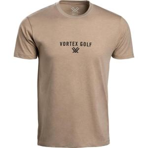 imageVortex Golf Mens Short Sleeve TShirtsKhaki Heather
