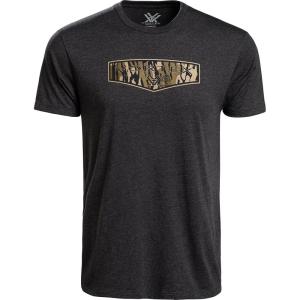 imageVortex Mens Shield Short Sleeve TShirtsMossy Oak Bottomland Camo Charcoal Heather