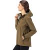 imageVortex Womens Cloud Shaker Waterproof SeamSealed Breathable Packable Rain Jacket with Adjustable Hood and HemMilitary Olive