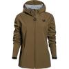 imageVortex Womens Cloud Shaker Waterproof SeamSealed Breathable Packable Rain Jacket with Adjustable Hood and HemMilitary Olive