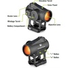 image:imageVortex Crossfire II 2 MOA Solar Dot Sights  Solar Motion Activation with AutoShutoff MultiHeight Mount System NV Compatible  Unlimited Unconditional WarrantyBlack